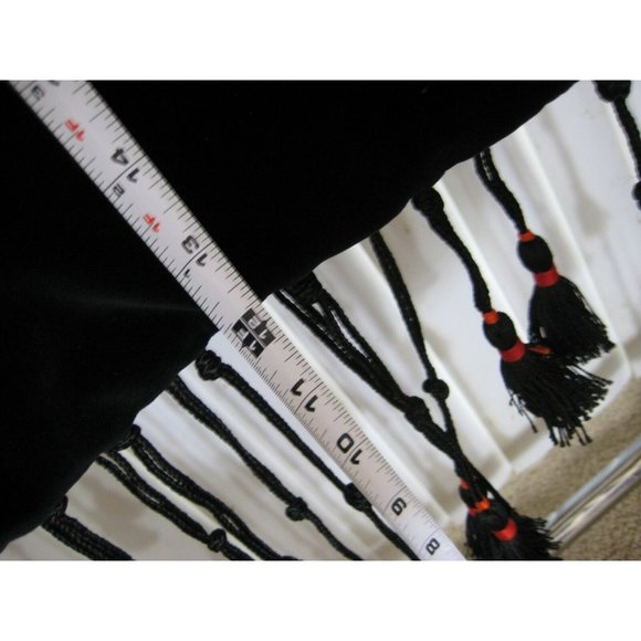 Handcrafted / Alburgan Handicrafts Large Long Shawl Velvet Runner Fringe Silk - Picture 6 of 12